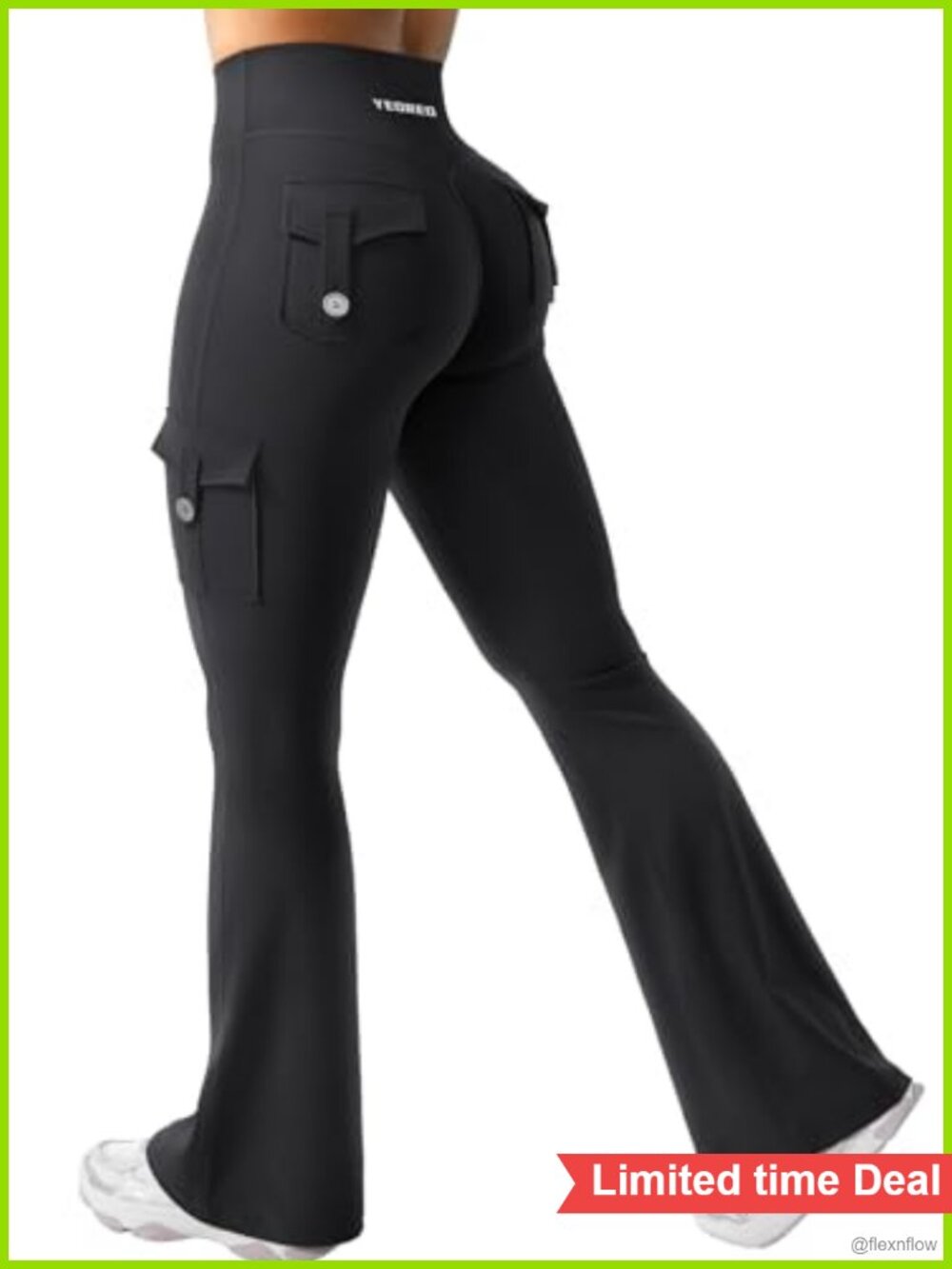 Women's Flare Leggings High Rise Pull On Athletic Yoga Running